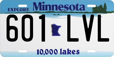 MN license plate 601LVL