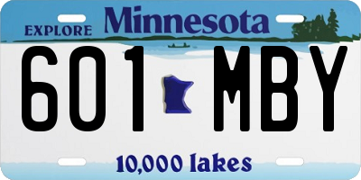 MN license plate 601MBY