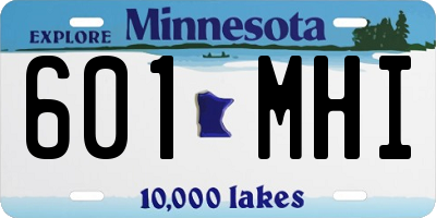 MN license plate 601MHI