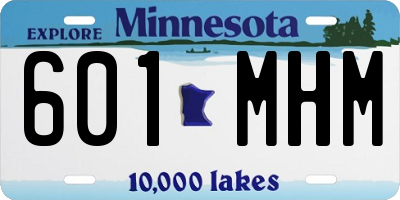 MN license plate 601MHM