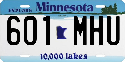 MN license plate 601MHU