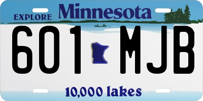 MN license plate 601MJB