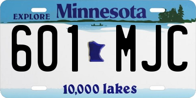 MN license plate 601MJC