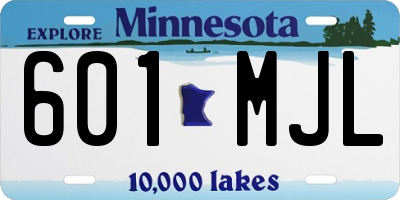 MN license plate 601MJL