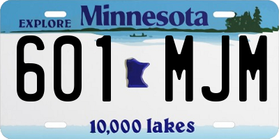 MN license plate 601MJM