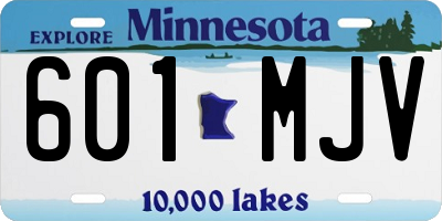 MN license plate 601MJV