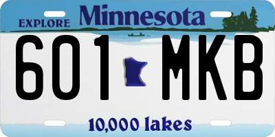 MN license plate 601MKB