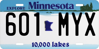 MN license plate 601MYX