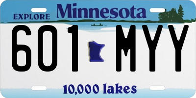 MN license plate 601MYY