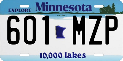 MN license plate 601MZP