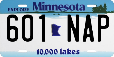 MN license plate 601NAP