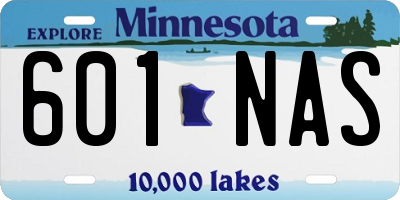 MN license plate 601NAS