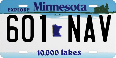 MN license plate 601NAV