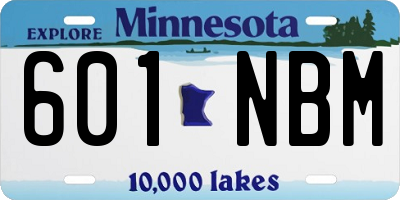 MN license plate 601NBM