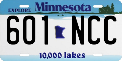 MN license plate 601NCC