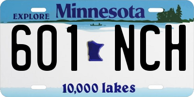 MN license plate 601NCH