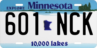 MN license plate 601NCK