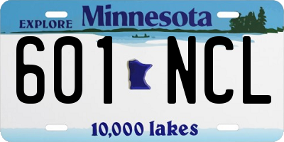 MN license plate 601NCL