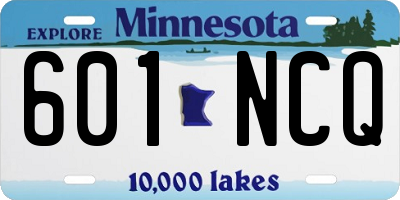 MN license plate 601NCQ