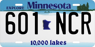 MN license plate 601NCR