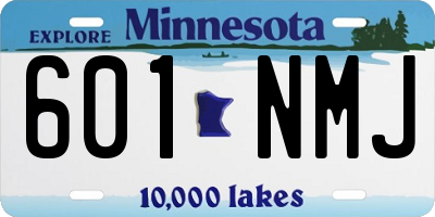 MN license plate 601NMJ
