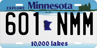 MN license plate 601NMM