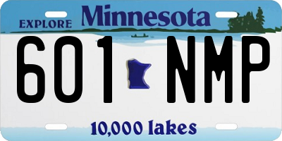 MN license plate 601NMP