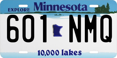 MN license plate 601NMQ