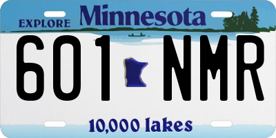 MN license plate 601NMR