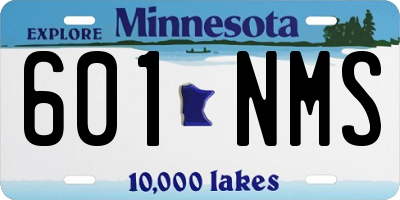 MN license plate 601NMS