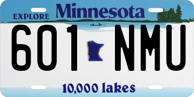 MN license plate 601NMU