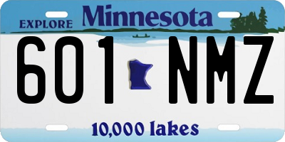 MN license plate 601NMZ