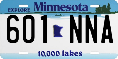 MN license plate 601NNA