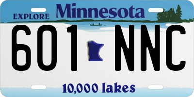 MN license plate 601NNC