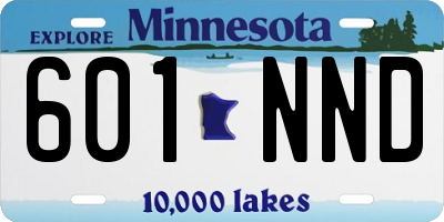 MN license plate 601NND