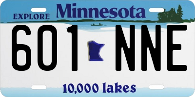 MN license plate 601NNE