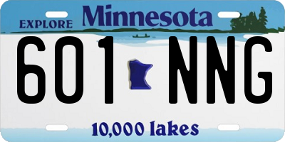 MN license plate 601NNG