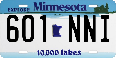 MN license plate 601NNI