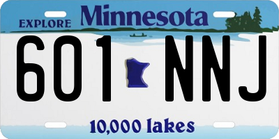 MN license plate 601NNJ