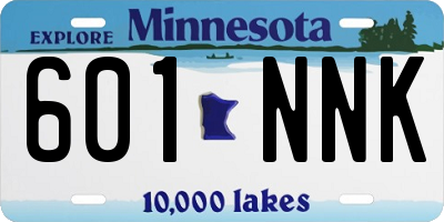 MN license plate 601NNK