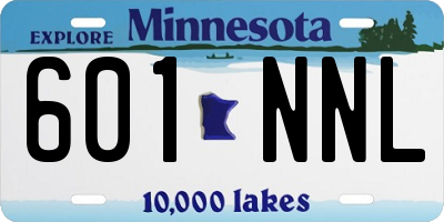 MN license plate 601NNL