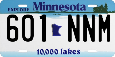 MN license plate 601NNM