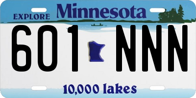 MN license plate 601NNN
