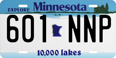 MN license plate 601NNP