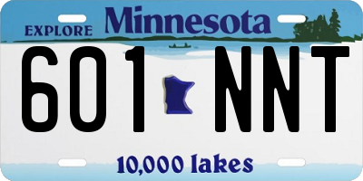 MN license plate 601NNT