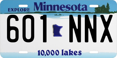 MN license plate 601NNX
