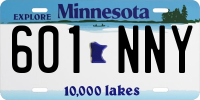 MN license plate 601NNY