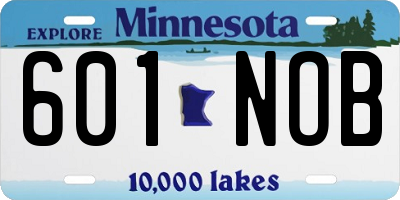 MN license plate 601NOB