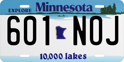MN license plate 601NOJ
