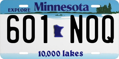 MN license plate 601NOQ